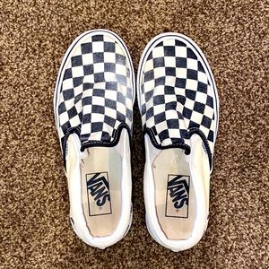 Vans slip on checkered shoes size 4.5